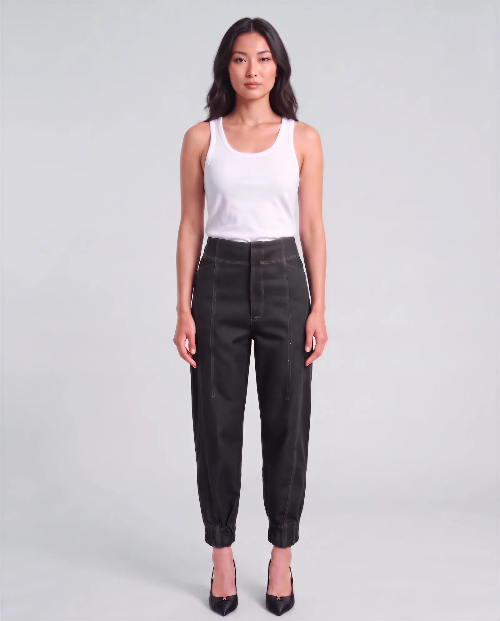 DUTTI Barrel Jogger Cropped Jeans – vista alternativa