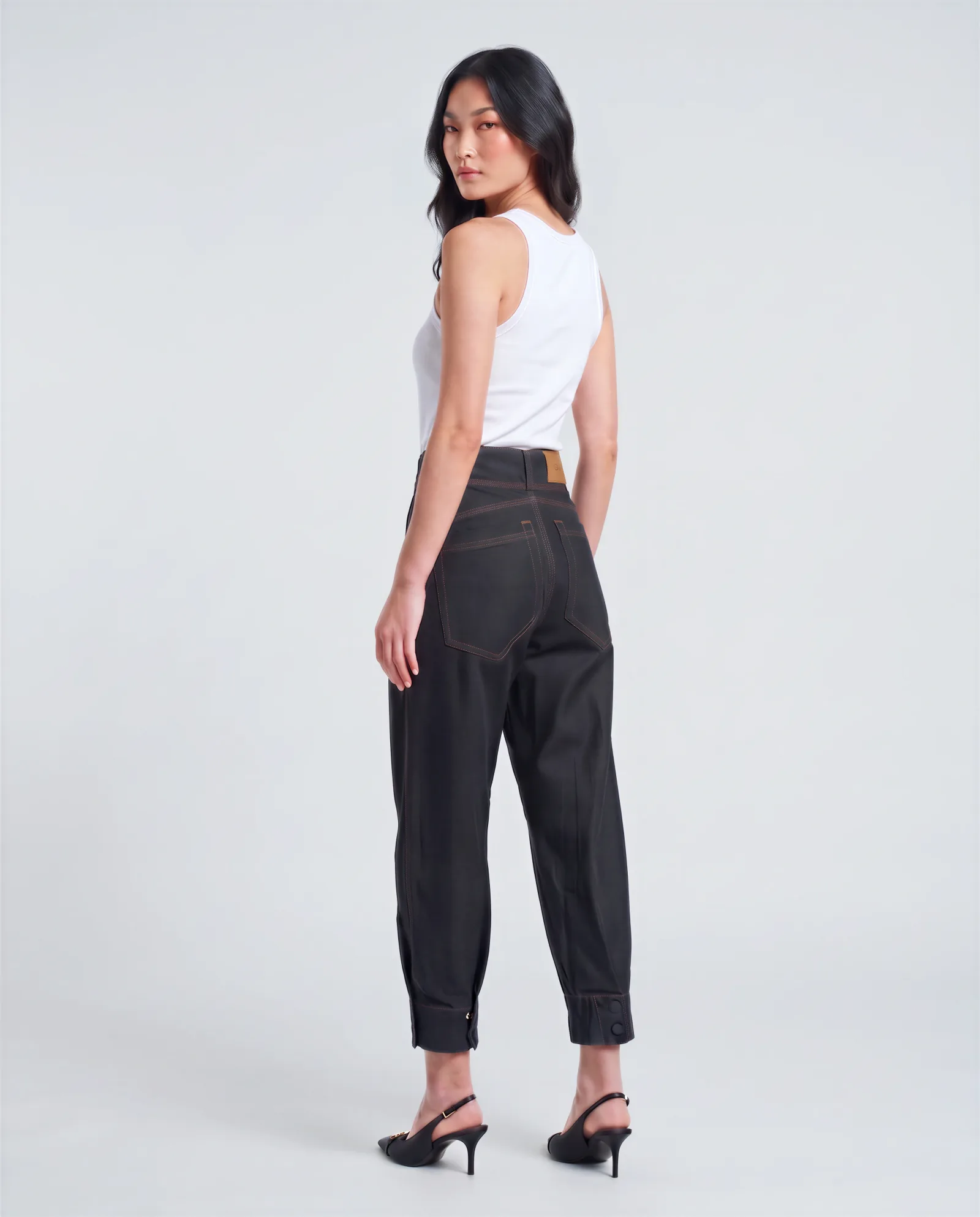 DUTTI Barrel Jogger Cropped Jeans 5