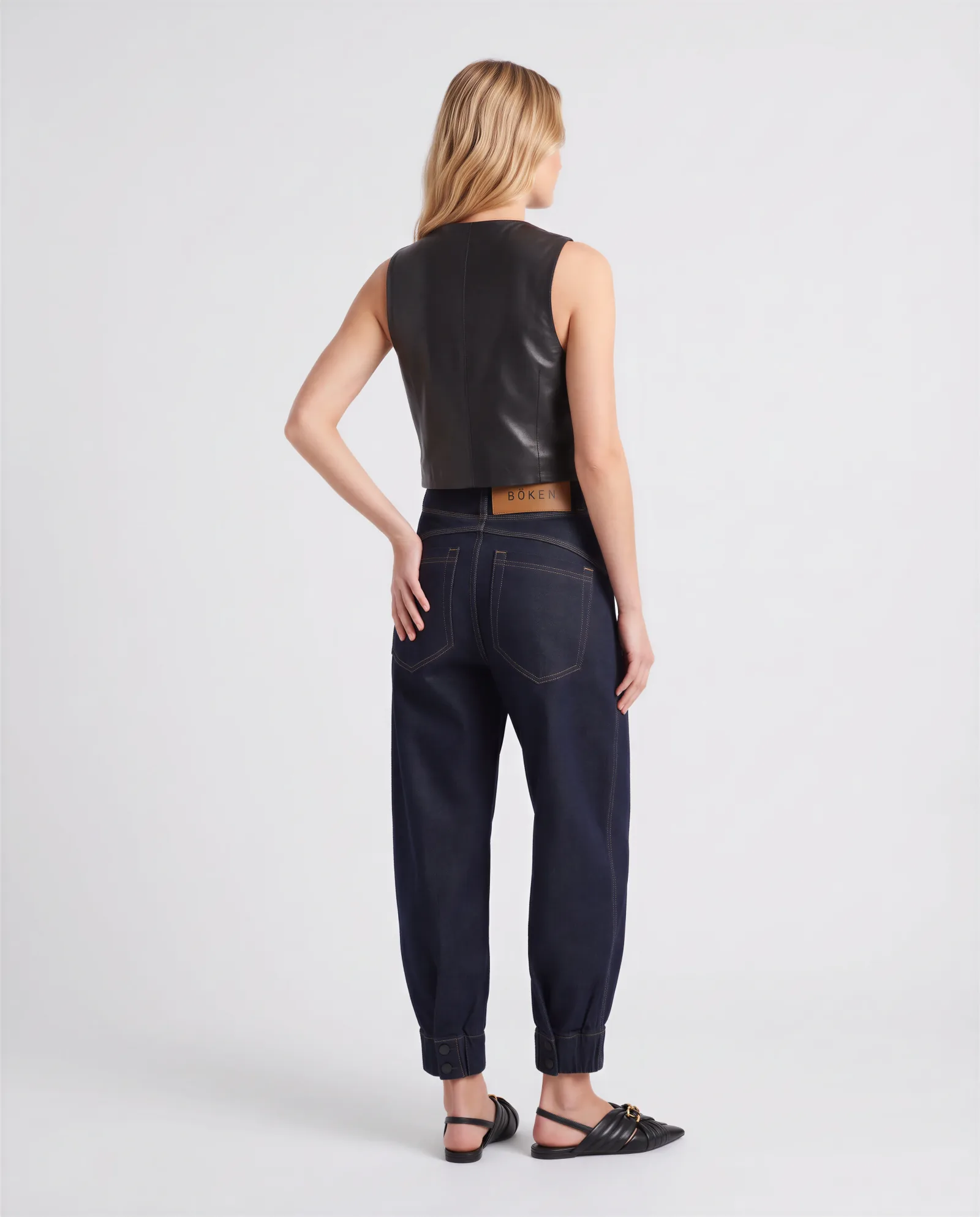 DUTTI Barrel Jogger Cropped Jeans 3