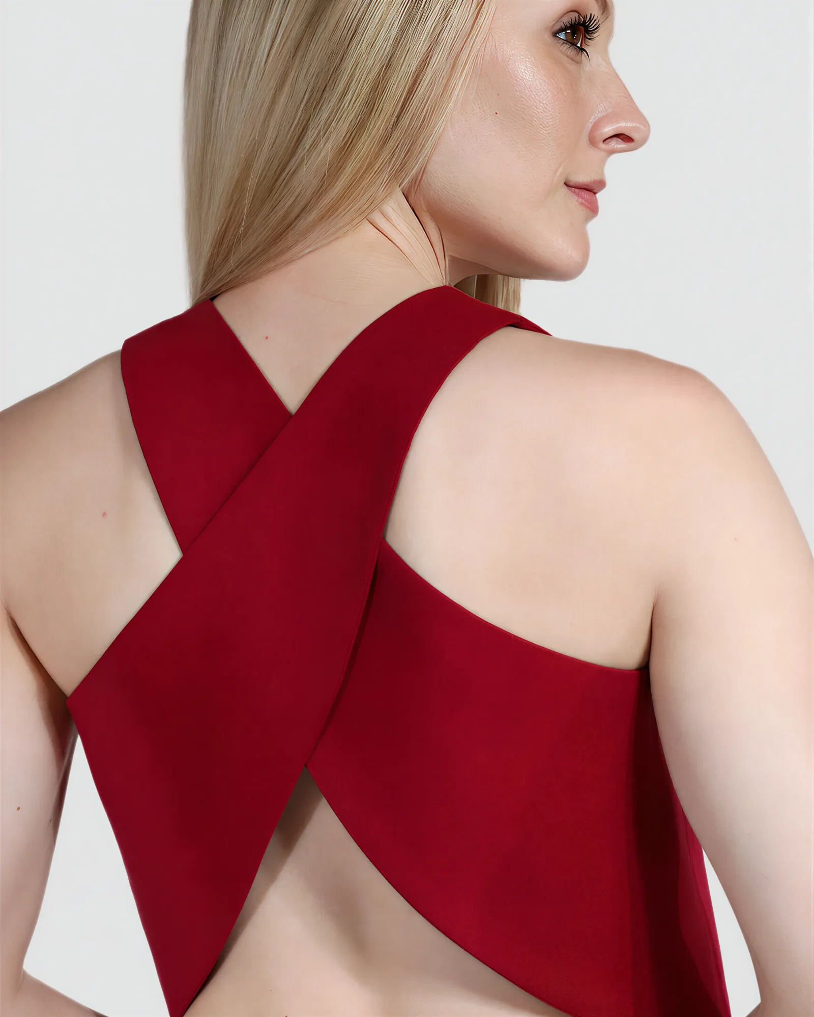 MANZUR Cross Back Linen Top 6