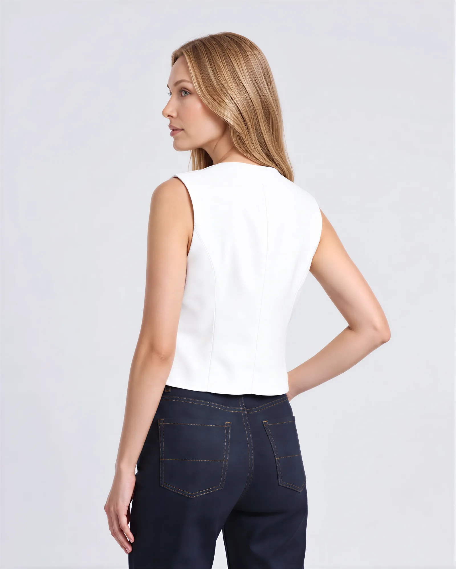 MACA Tailored Linen Vest 3