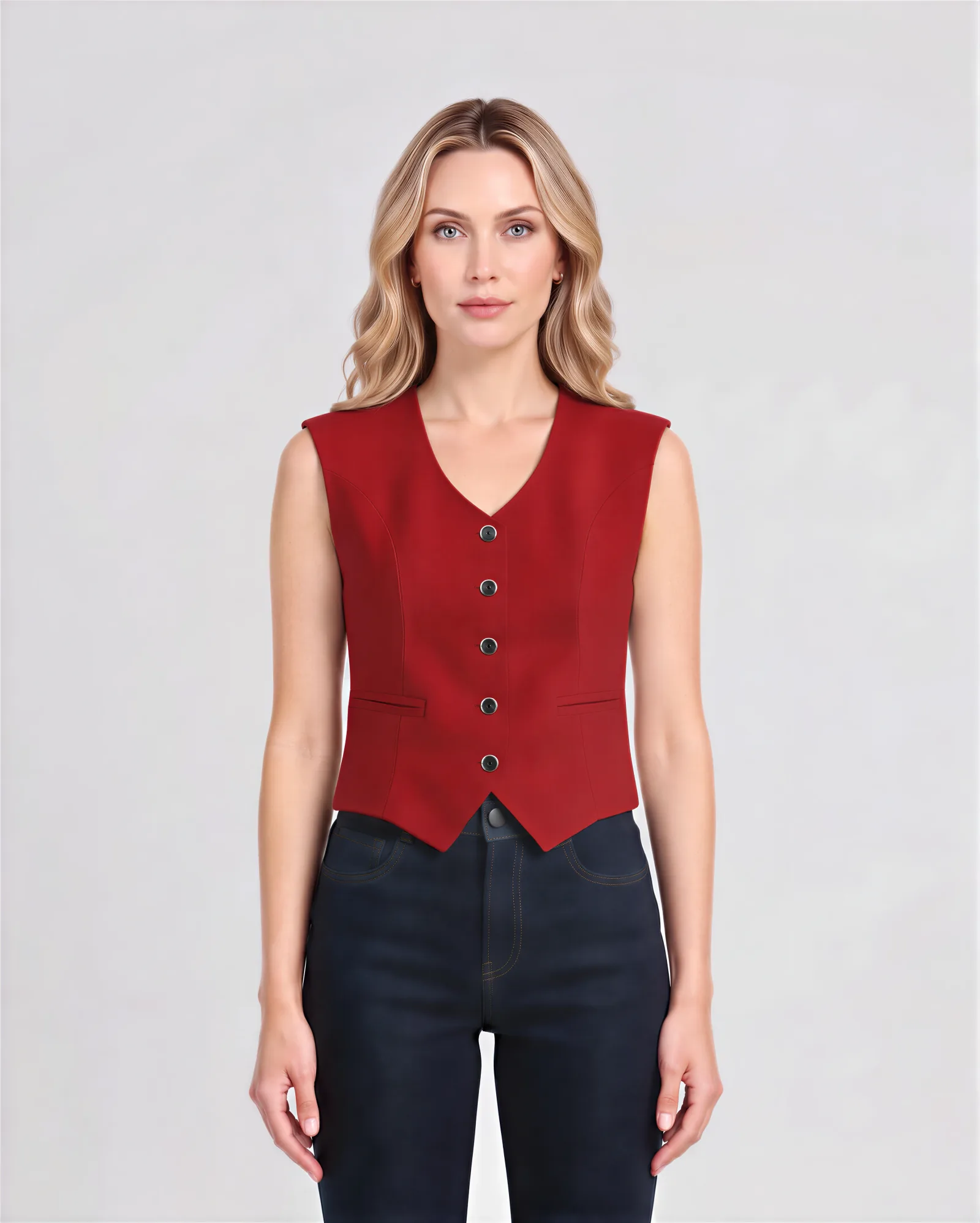 MACA Tailored Linen Vest 8
