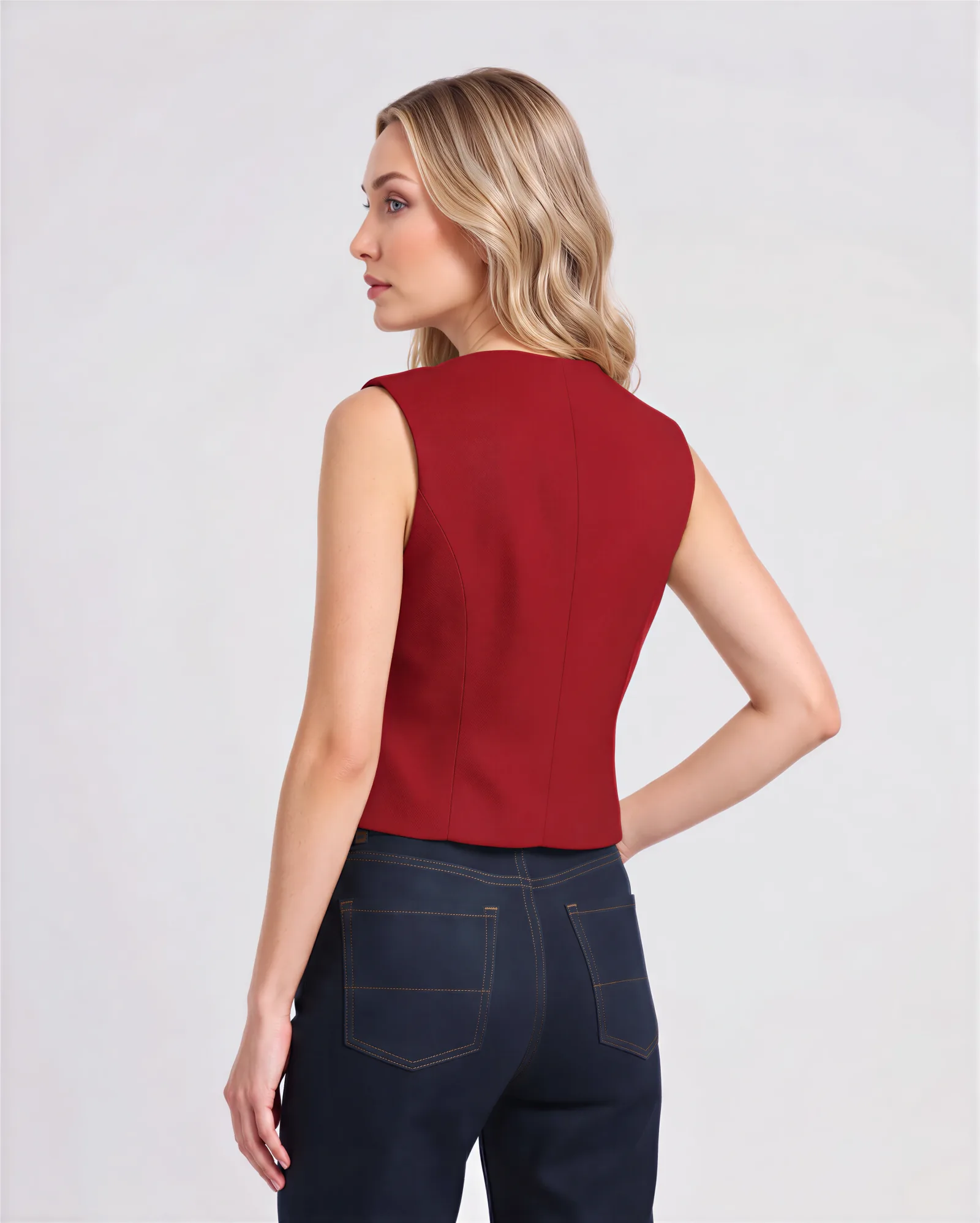 MACA Tailored Linen Vest 10