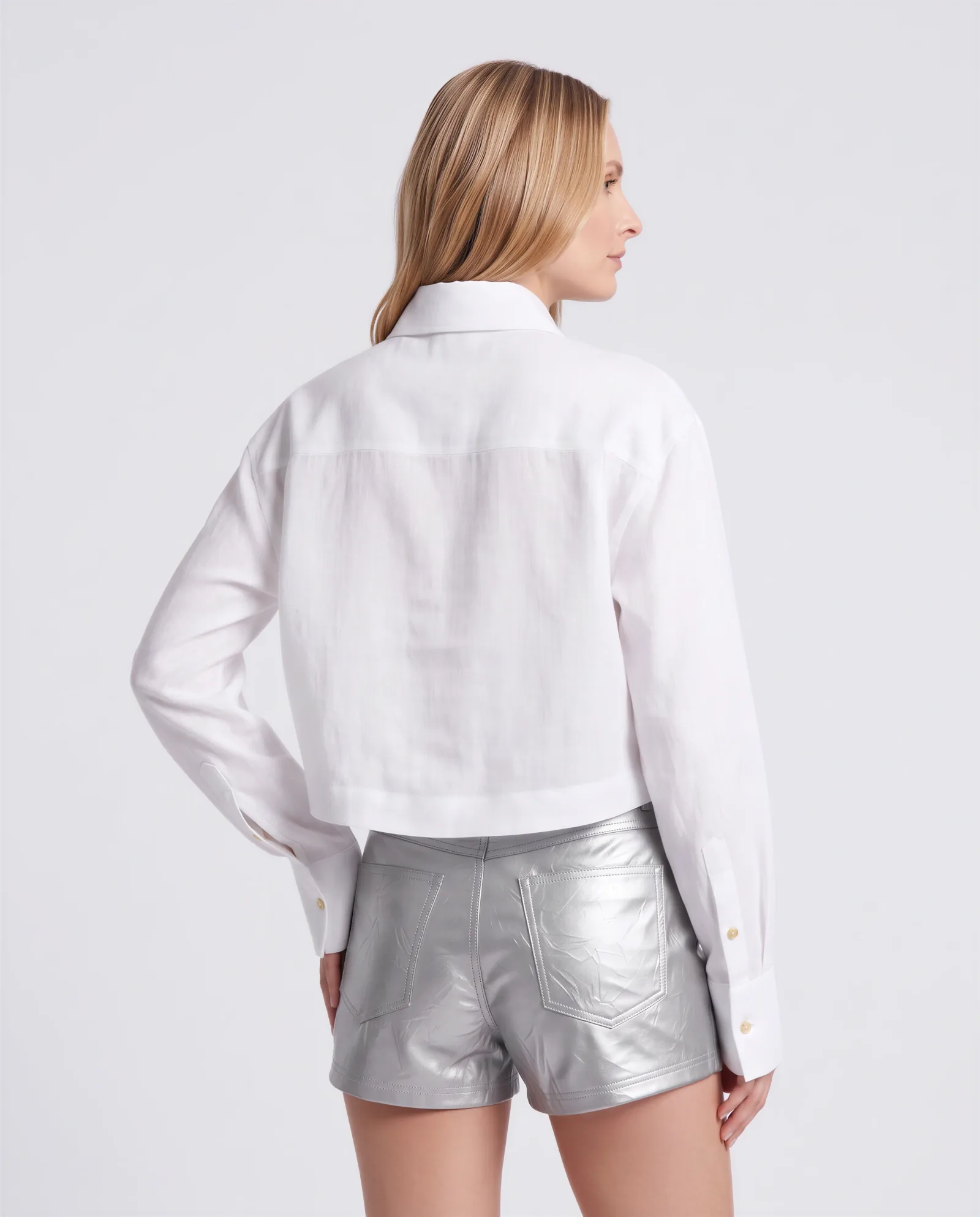 POLA High Low Oversized Linen Shirt 3