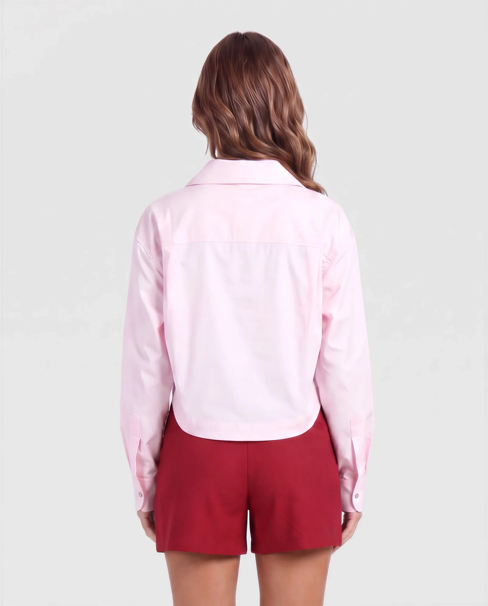 POLA High Low Oversized Stretch Cotton Poplin Shirt 6