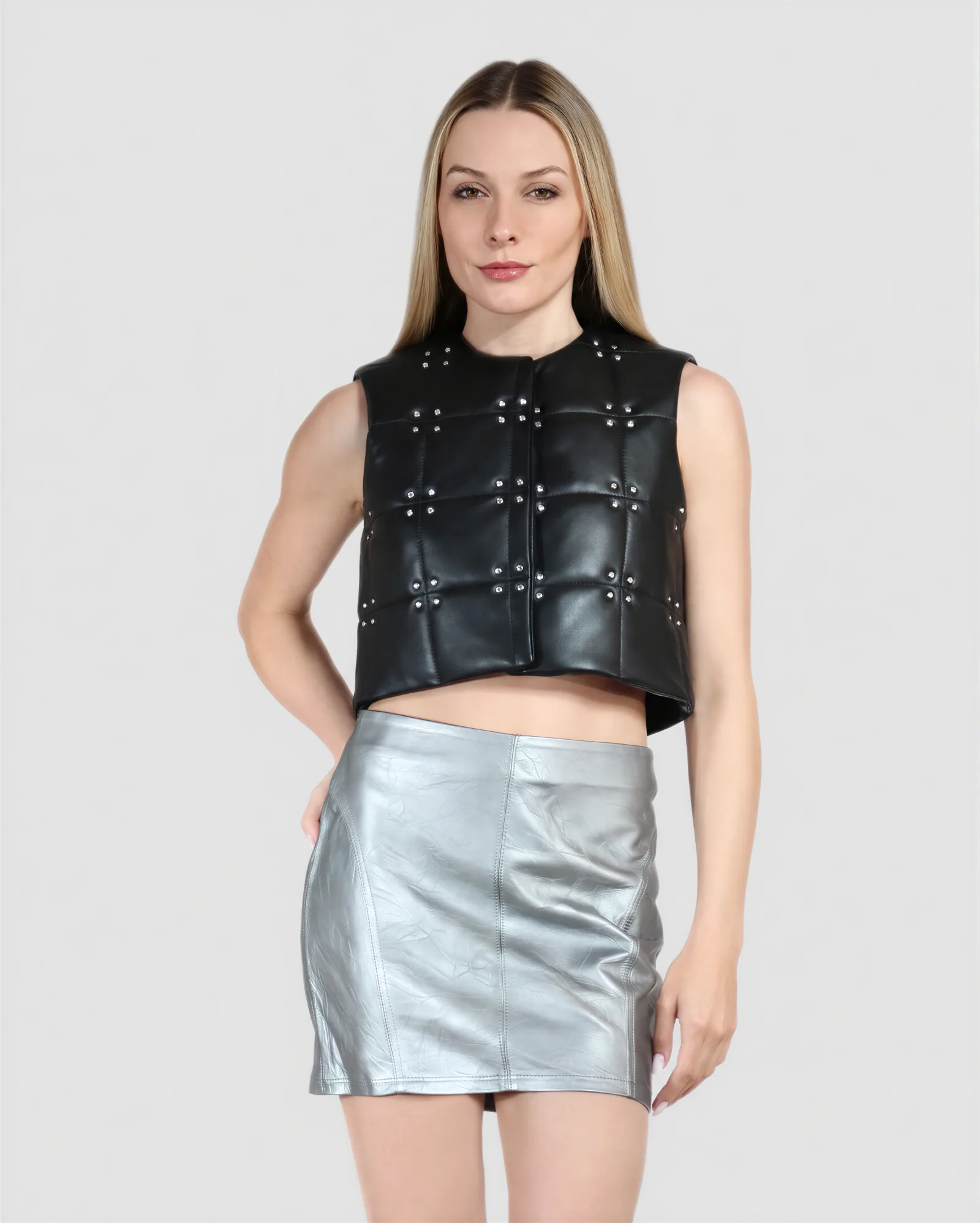 BOKEN Mini Wrinkled Leather Skirt 3