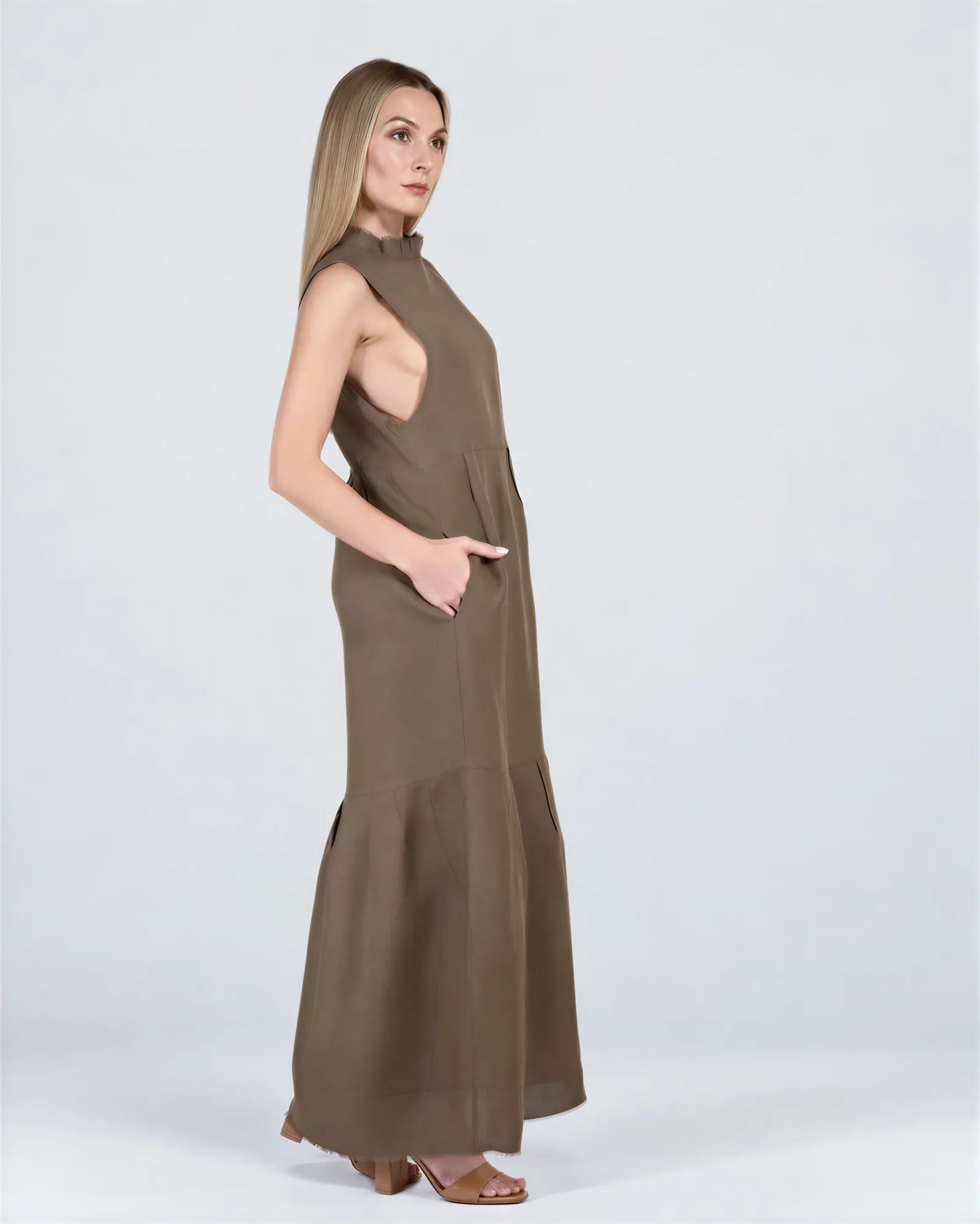 VANGE Maxi Linen Dress 5