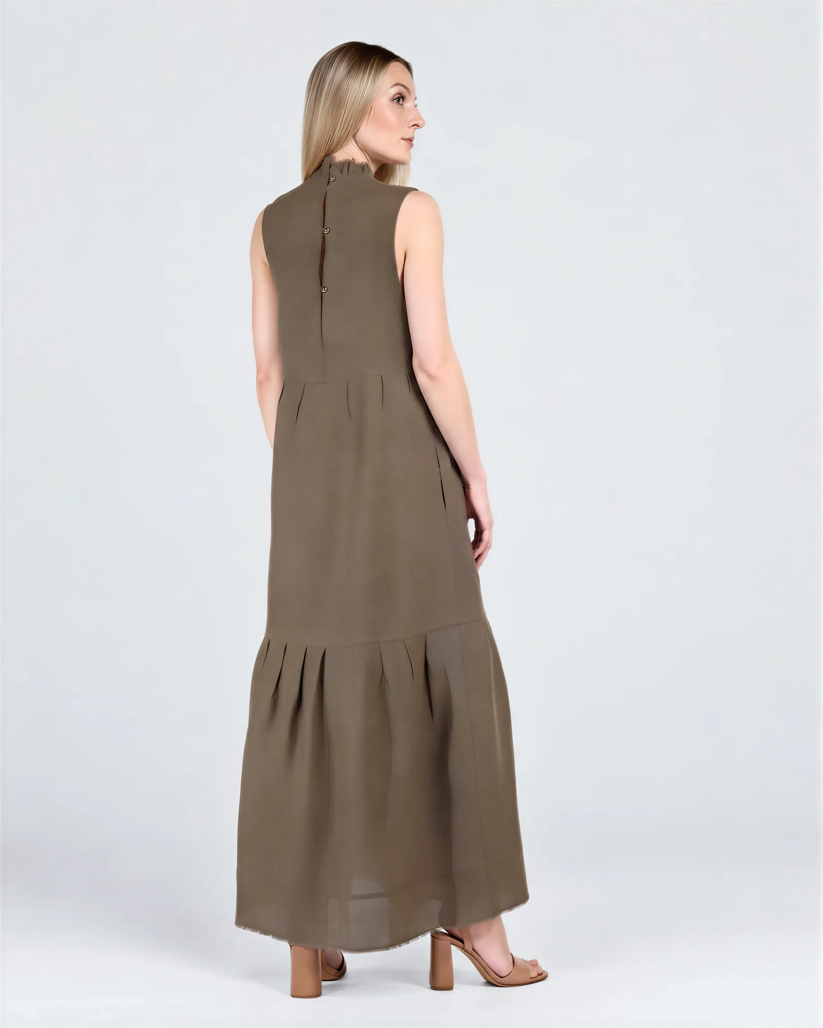 VANGE Maxi Linen Dress 6