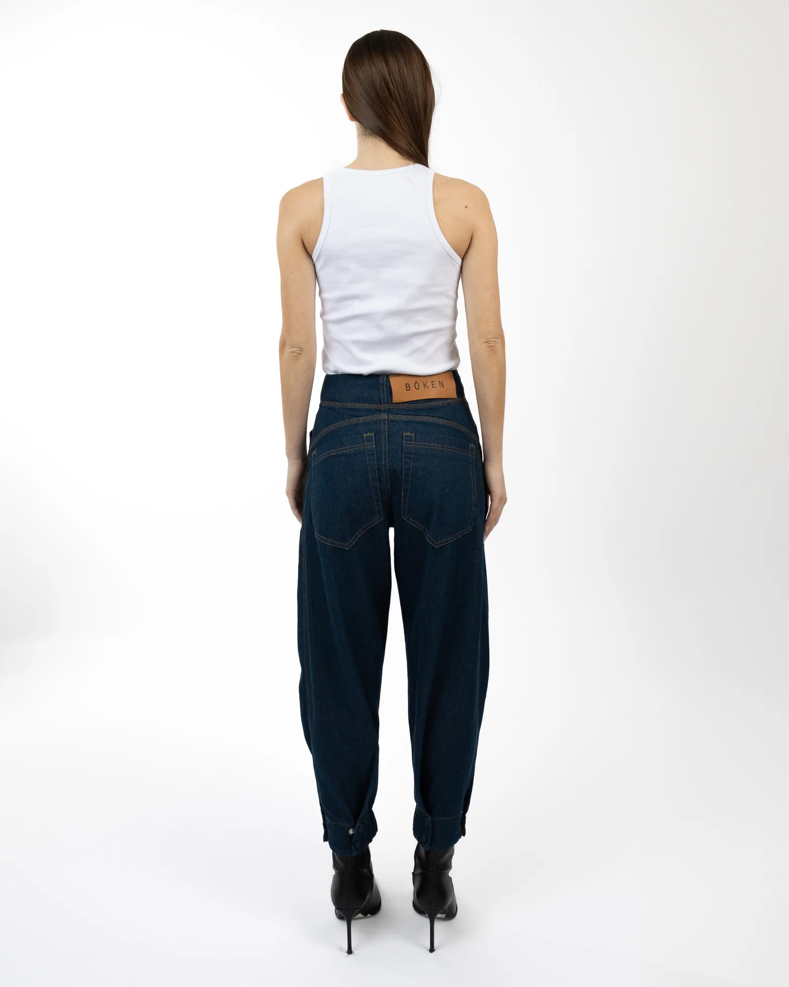 DUTTI Barrel Jogger Cropped Jeans 5