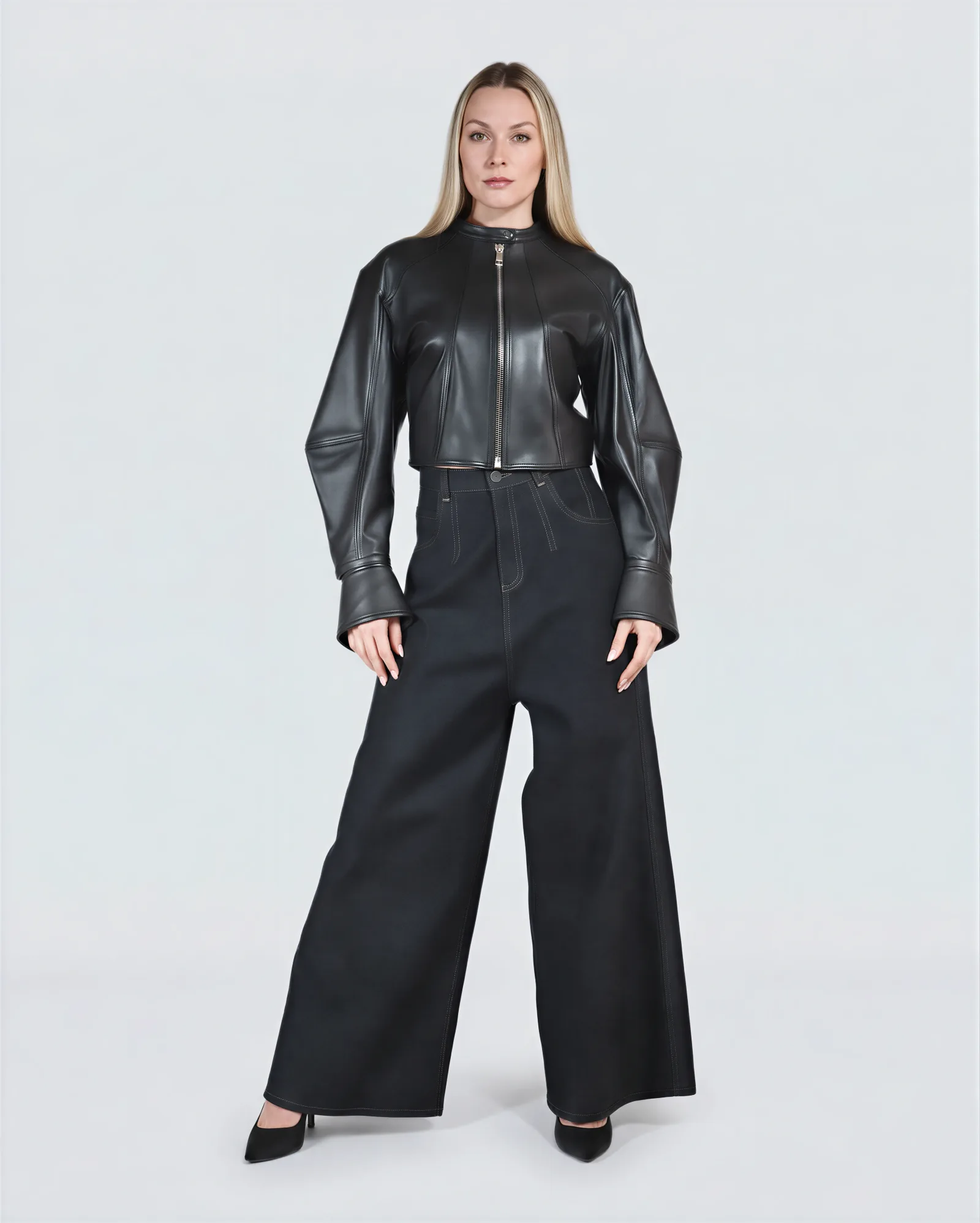SAHARA High Rise Oversized Wide Leg Jeans 1