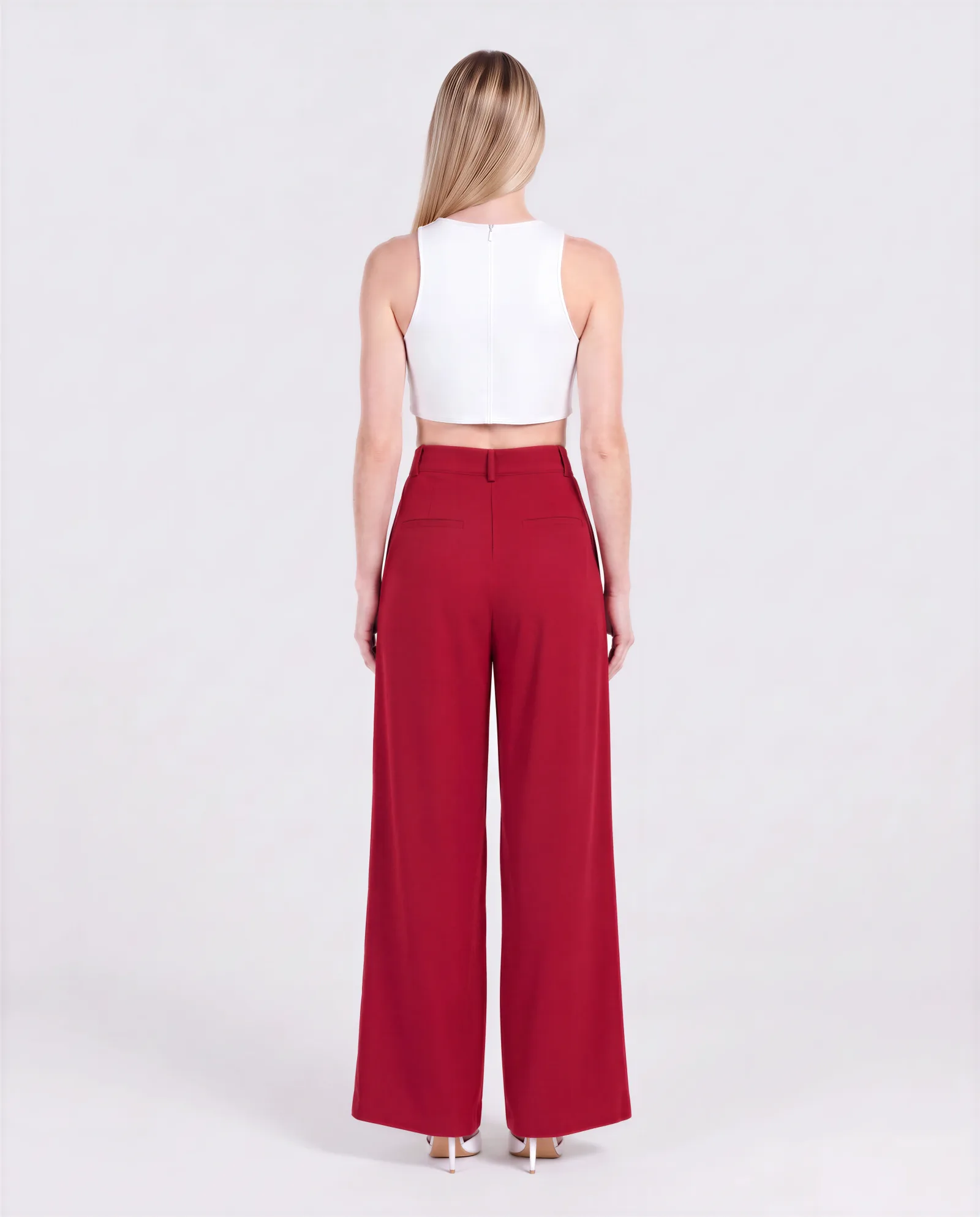 MACA Wide Leg Pleated Linen Pants 3