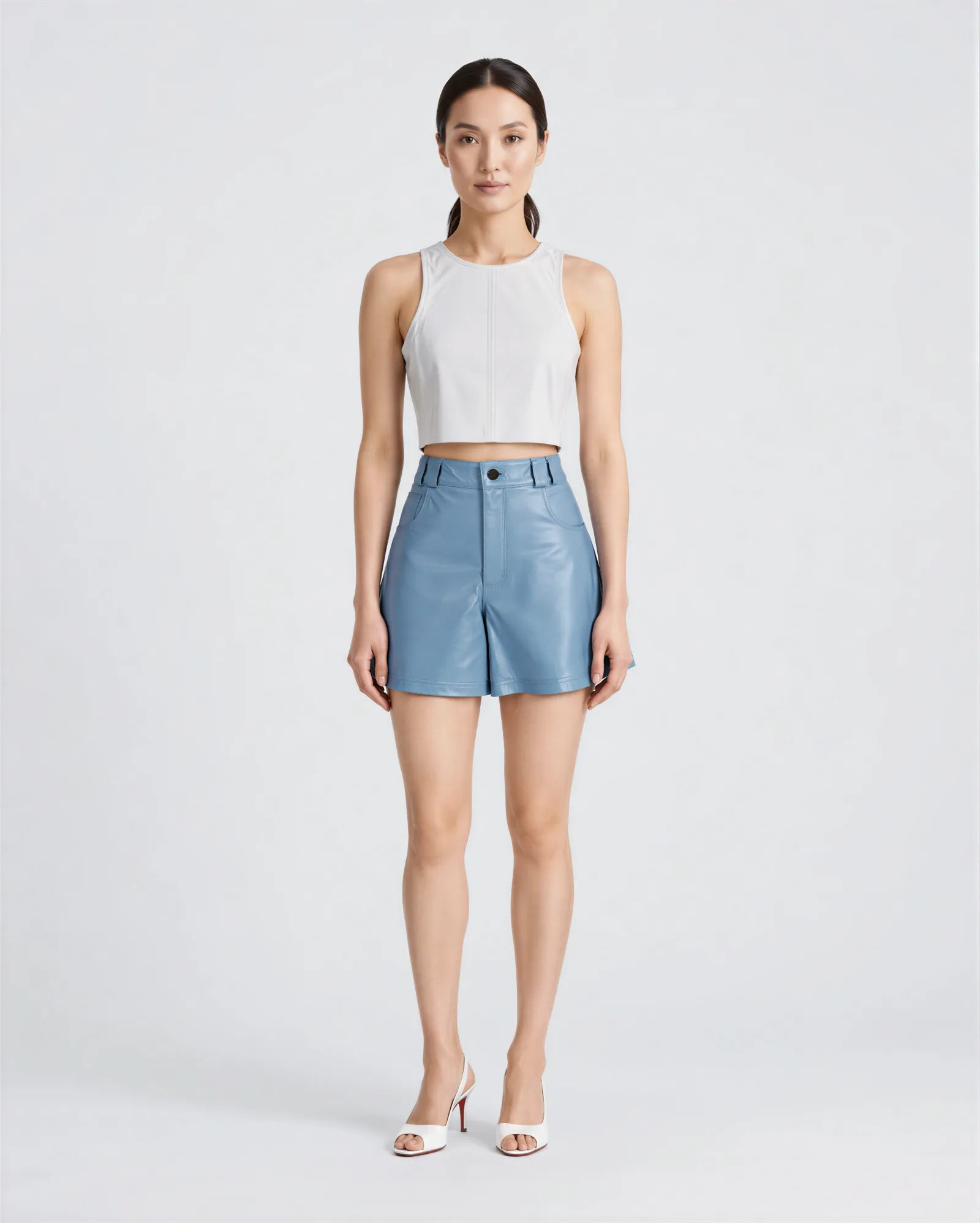 CATANA Five Pocket Leather Shorts 6