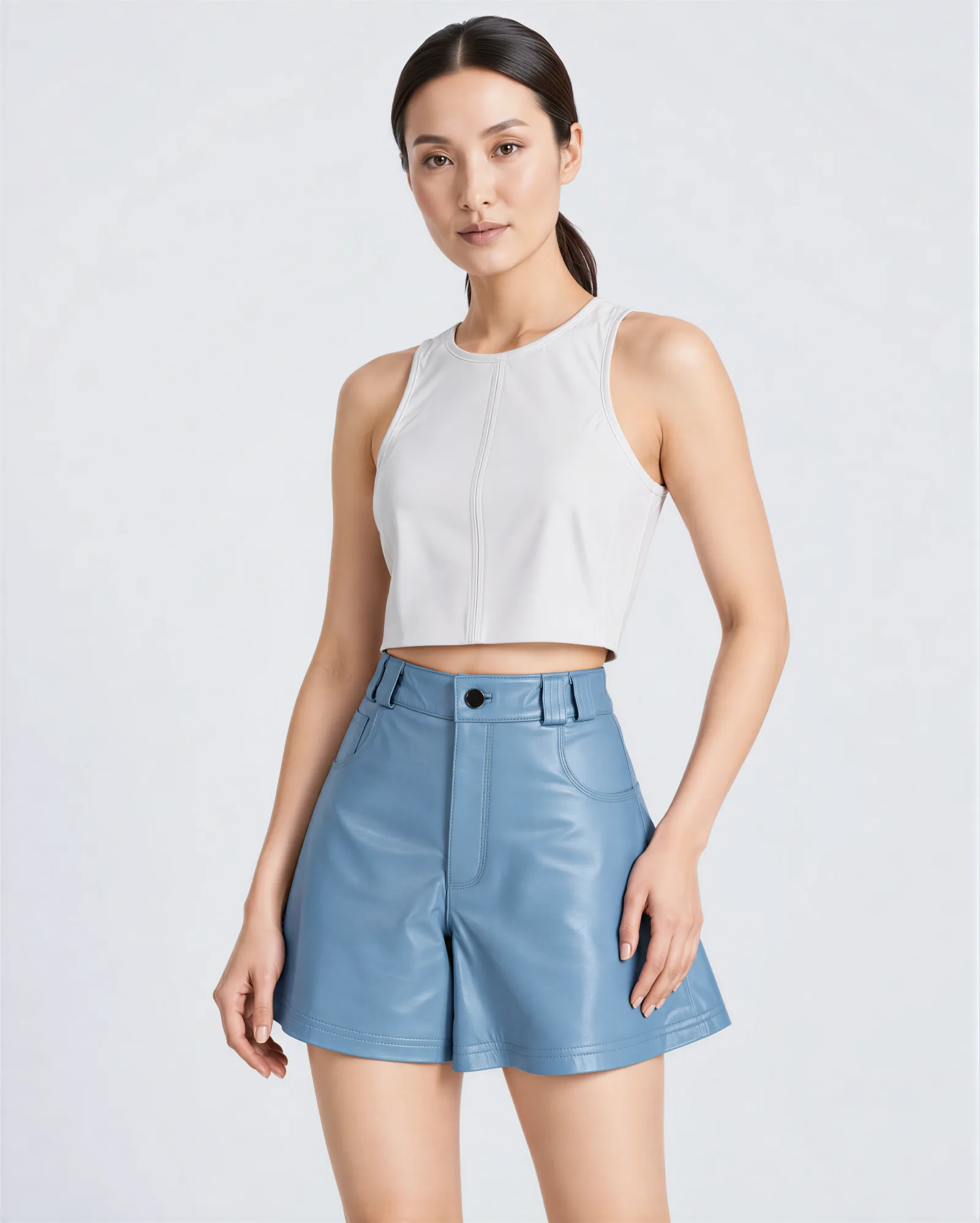 CATANA Five Pocket Leather Shorts 2