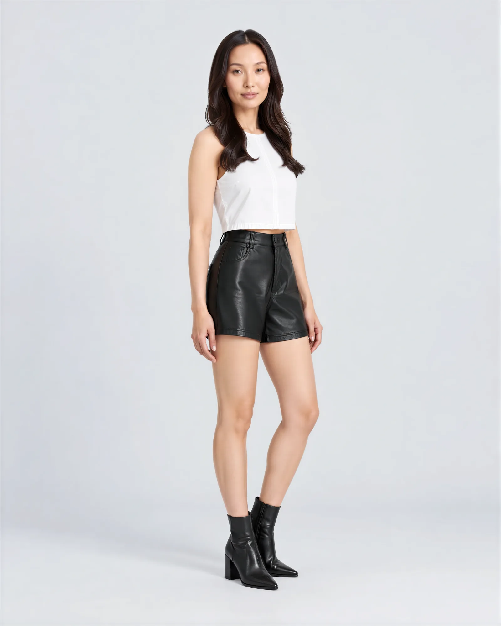 CATANA Five Pocket Leather Shorts 10