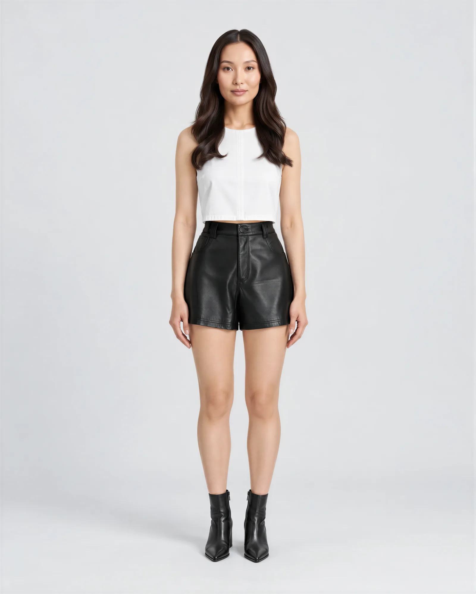 CATANA Five Pocket Leather Shorts 9