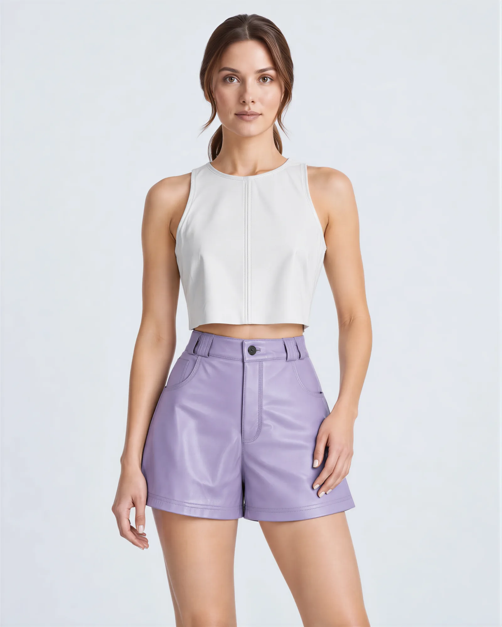 CATANA Five Pocket Leather Shorts 14